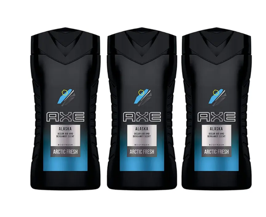 AXE Alaska Arctic Fresh – Gel Douche Rafraîchissant pour Homme (Pack de 3)